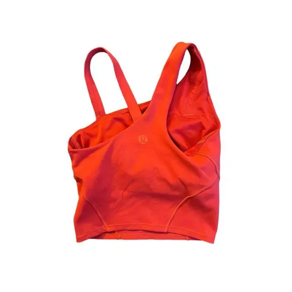 Lululemon Everlux Asymmetrical Tennis Tank Top Hot Heat 0 - Picture 3 of 5